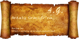 Antaly Graciána névjegykártya